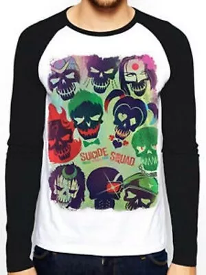 Buy Suicide Squad Poster Long Sleeved Shirt Adult XL • 10.50£
