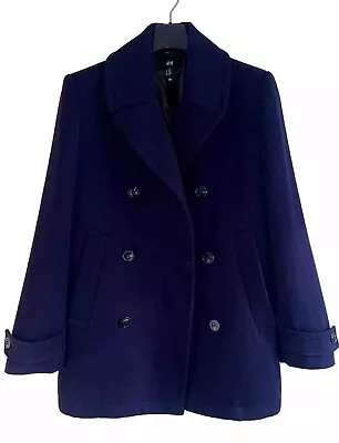 Buy New H&M Luxury Double Breasted Men’s Nautical Pea Coat S M 38R Navy Blue EU48 • 29.99£