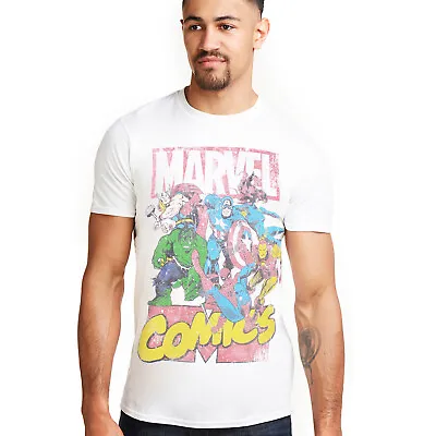 Buy Official Marvel Mens Avengers Characters T-shirt White S-XXL • 11.19£