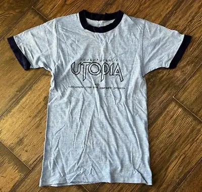 Buy 1980 UTOPIA ~ Original Concert T Shirt ~ Vintage Rare Tee No Tag SZ L • 44.46£