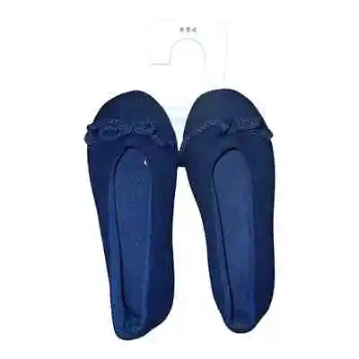 Buy Charter Club Womens Medieval Blue Ballerina Slippers Small New  • 17.35£