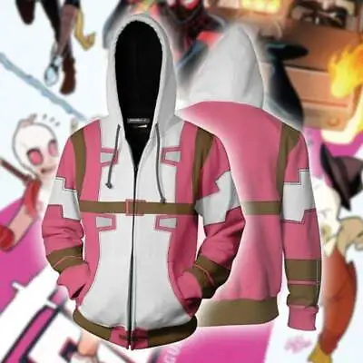 Buy Lady Deadpool Wanda Hoodie Sweatshirt Hooded Zipper Jacket Coat Cosplay Costume • 30.35£
