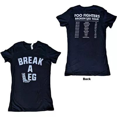 Buy Foo Fighters - Ladies T-Shirt  Break A Leg Back Print  Ex-Tour La - L1362z • 13.56£