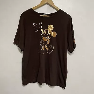 Buy Disney T Shirt Womens XL 1X Brown Short Sleeve Mickey Mouse • 8£