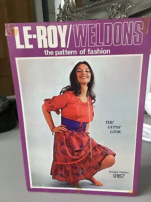 Buy LE-ROY / WELDONS Patterns 1960s Original Fashion Gypsy Look Advertising Standee • 12£