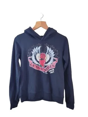 Buy Guns N Roses Tour 1991 Kids Boys Black Pullover Hoodie Sweatshirt Size 14 Years • 8.96£