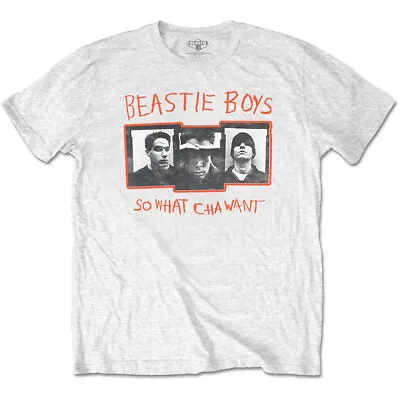 Buy Beastie Boys  Unisex T- Shirt -  So What Cha Want  - White Cotton  • 16.99£