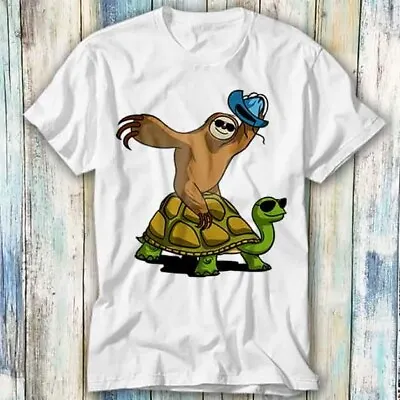Buy Sloth Cowboy Riding Turtle T Shirt Meme Gift Top Tee Unisex 878 • 6.95£