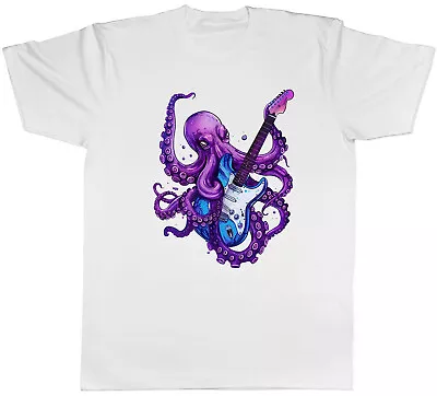 Buy Rockstar Octopus Mens T-Shirt Rock N Roll Electric Guitar Metal Music Tee Gift • 8.99£