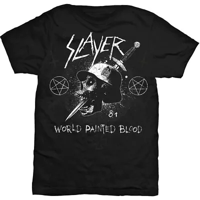 Buy Slayer Dagger Skull Tshirt -black-large Rock Metal Thrash Death Punk • 11.40£