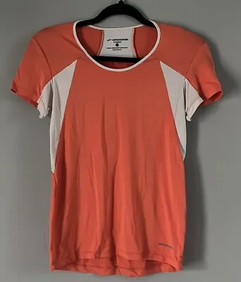 Buy Brooks Women’s Orange Equilibrium Technology Performance T-shirt Size Medium • 3.90£