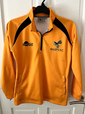 Buy London Wasps FC Rugby Zipped Training Top Samurai Size 12 • 16.70£