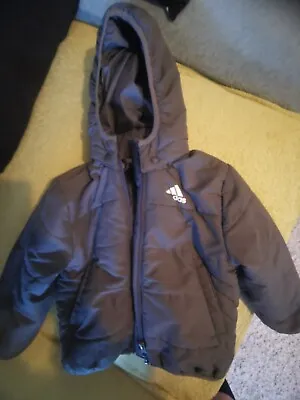 Buy Adidas Grey Toddler Baby 3-4 Years Coat Puffer Jacket Hood • 1.50£