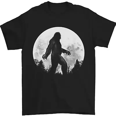 Buy Bigfoot With A Moon Background Mens T-Shirt 100% Cotton • 8.49£
