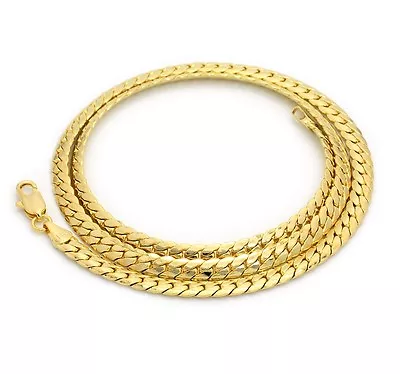 Buy Men's 5mm Miami Cuban Link Chain 20  22  24  26  30 Necklace 14k Gold Plated  • 14.24£