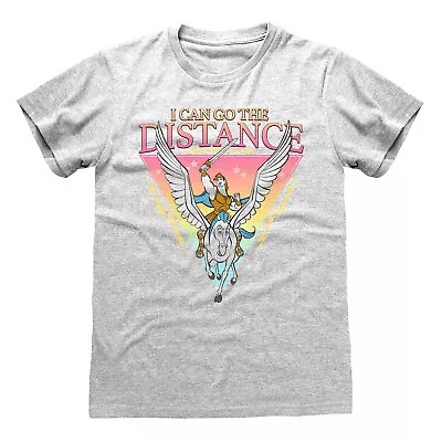 Buy Official Disney Hercules And Pegasus 'i Go The Distance' Grey T-shirt • 12.99£