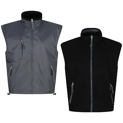 Buy Mens Body Warmer Reversible Gilet Pocket Outdoor Zip Sleeveless Jacket Work Vest • 11.99£
