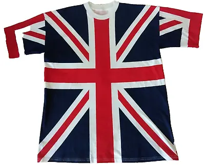 Buy Union Jack Flag T-Shirt Cotton Great Britain GB London Royal Family XL/XXL?  • 24£