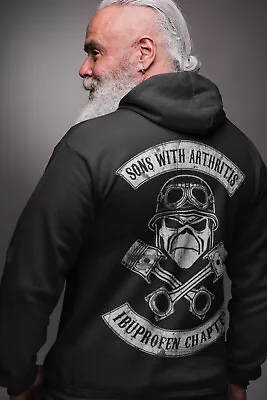 Buy Mens Sons With Arthritis Funny MC Style Biker Hoodie Anarchy Dad Grandad Jax • 40.99£