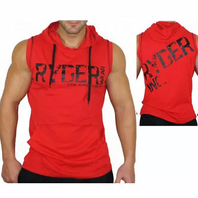 Buy Men Training Gym Muscle Bodybuilding Ryder Hoodie Sport Sleeveless  Vest • 19.91£
