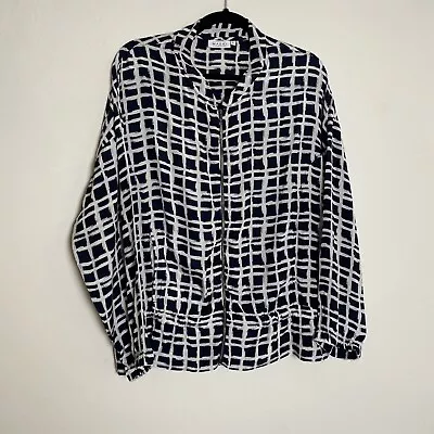 Buy Masai Checked Jacket/Blouse With Zipper & Pockets Large- Lagenlook Style Layered • 20£