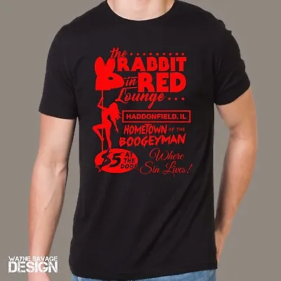Buy Halloween Michael Myers Black T-shirt Unisex. Horror Rabbit In Red Lounge. • 19.95£