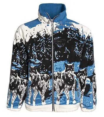 Buy New  Womens Double Fleece Animal Print Jacket With Pockets Soft & Warm • 23.95£