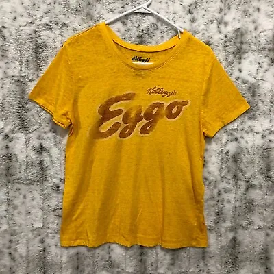 Buy Kellogg's Eggo Short Sleeve T-SHIRT Juniors Size XL Yellow • 11.25£