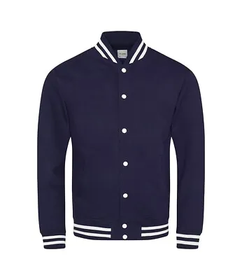 Buy New Mens AWDis College Jacket. Oxford Navy/White M. T3548. • 7.99£