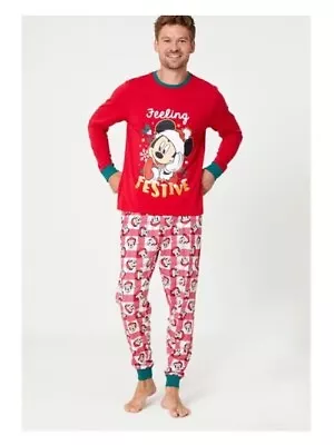 Buy CHARACTER Family Mickey Mouse Christmas Pyjamas Size L £39.99 • 13.99£