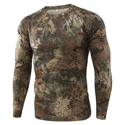 Buy Camouflage Hunting Fishing Camping Hiking Long Sleeves Performance Shirt S-4XL • 10.08£