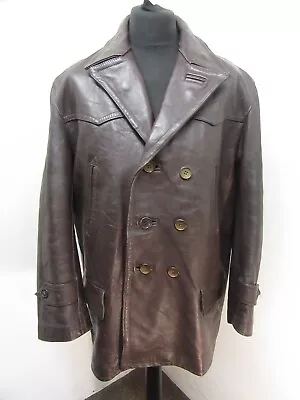 Buy Vintage 50's Leather Barnstormer Motorcycle Jacket Size Xxl • 79£