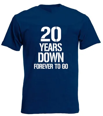Buy 20 Years Down T-Shirt 20th Wedding Anniversary Gifts Present For Husband Him Men • 9.99£