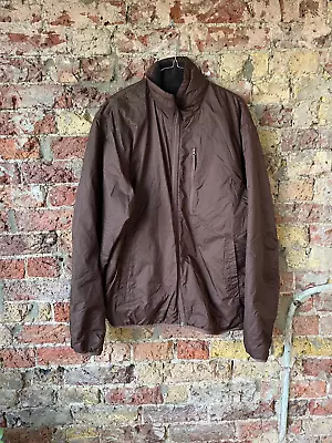 Buy Brown Fleece Lined Windbreaker Hidden Hood Vintage Military Size L • 5£