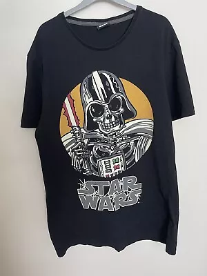 Buy Star Wars Skeleton Darth Vader Lucas Films Black Medium T-Shirt Glow In The Dark • 7£