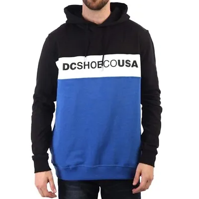 Buy Dc Shoes Middle Black Blue & White Pullover Hoodie • 49.99£