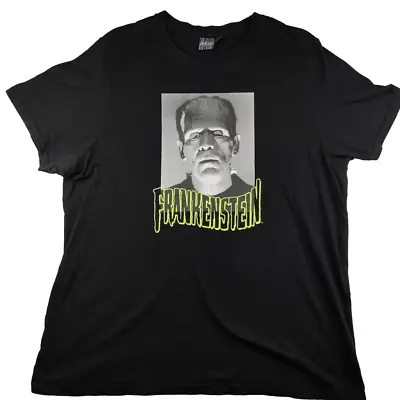 Buy Universal Studios Monsters Frankenstein T Shirt Mens Size 2XL Black Short Sleeve • 12.99£