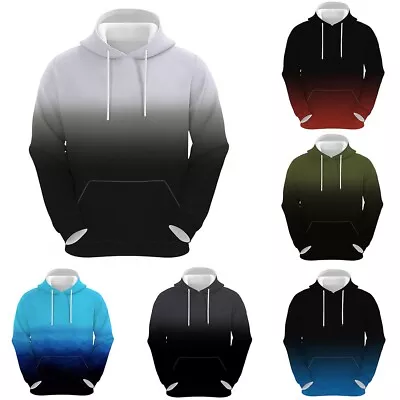 Buy Fashionable Hooded Men's Sweatshirt With 3D Print And Long Sleeve Tops • 19.49£