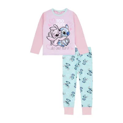 Buy Lilo And Stitch Girls Pyjamas Long PJs Set , Ages 5 Years To 15 Years • 13.95£