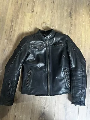 Buy Womens Medium Harley Davidson Skull Cowhide Black Leather Jacket Riding Jacket • 190£