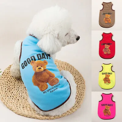 Buy Pet Dog Cartoon Clothes Puppy T Shirt Clothing For Small Dogs Cat Chihuahua Vest • 2.72£