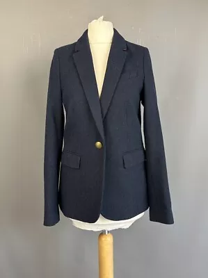 Buy Joules Jacket Horatio Navy Tweed Herringbone Wool Riding Blazer UK 6 • 35£
