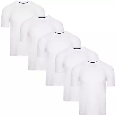 Buy Keanu Mens 5 Pack Plain Crew T Shirts 100% Cotton Everyday/Summer Colours • 13.99£