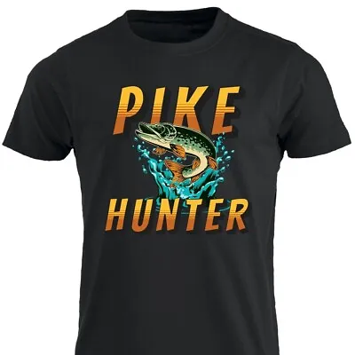 Buy Pike Hunter T-Shirt Funny Northern Pike Fishing Tee Dad Angler Fisherman Grandad • 21.98£