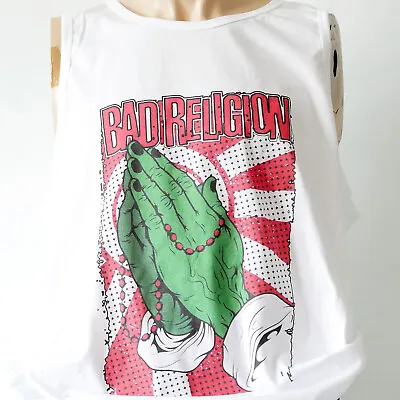 Buy Bad Religion Punk Rock T-shirt Sleeveless Vest Top White Unisex S-2XL • 14.99£