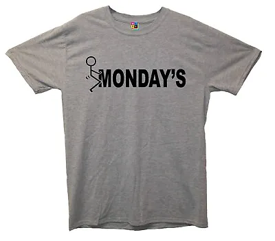 Buy F**K Mondays Stick Man Adult Humour Printed T-Shirt • 13.50£