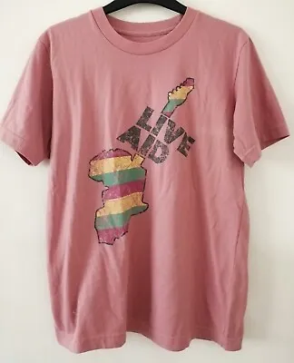 Buy Live Aid Replica Vintage T-Shirt Reproduction Coral Medium Wembley • 14.99£