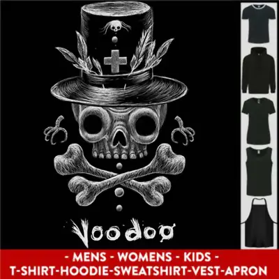 Buy Voodoo Skull Gothic Goth Rock Music Biker Mens Womens Kids Unisex • 10.99£