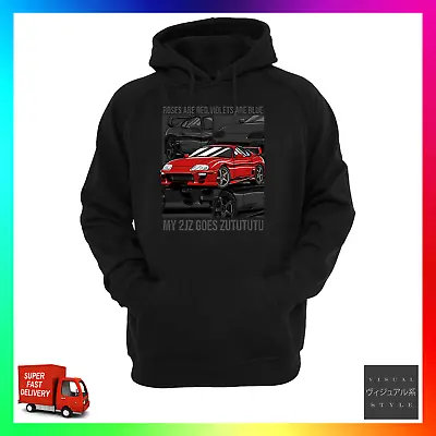 Buy JZA80 Supra Unofficial Tribute Hoodie Hoody Car Valentines 2JZ Roses Are Red  • 24.99£