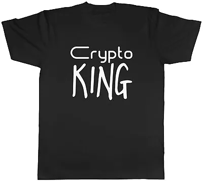 Buy Crypto King Mens Unisex T-Shirt Tee • 8.99£